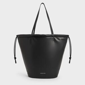 Charles and Keith Sienna Ruched Drawstring Tote Bag